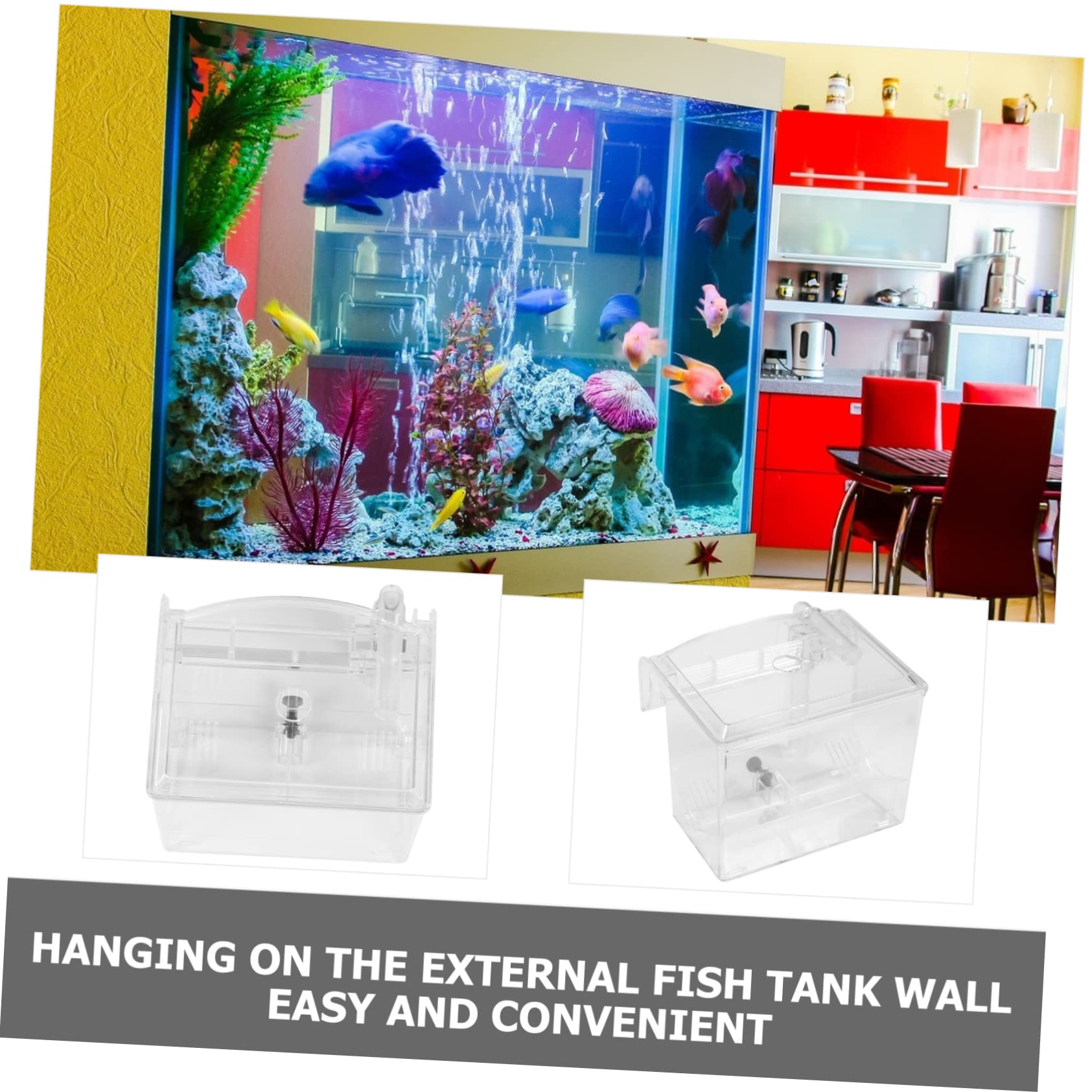 1 Pieza Caja de Aislamiento para Cría de Peces Acuario con Ventosa Incubadora para Alevines Protección y Cría de Peces de Usar Peceras