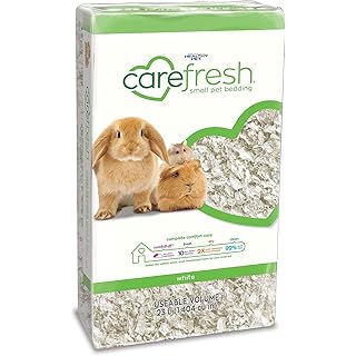 carefresh 99% Dust-Free White Natural Paper Small Pet Bedding with Odor Control, 23 L