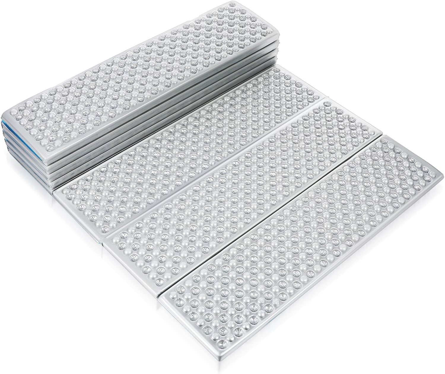 Egg Crate Folding Camping Mat Moisture Sleeping Pad Insulated Thermal Pad for Backpacking Outdoor Adventures Blue Membrane