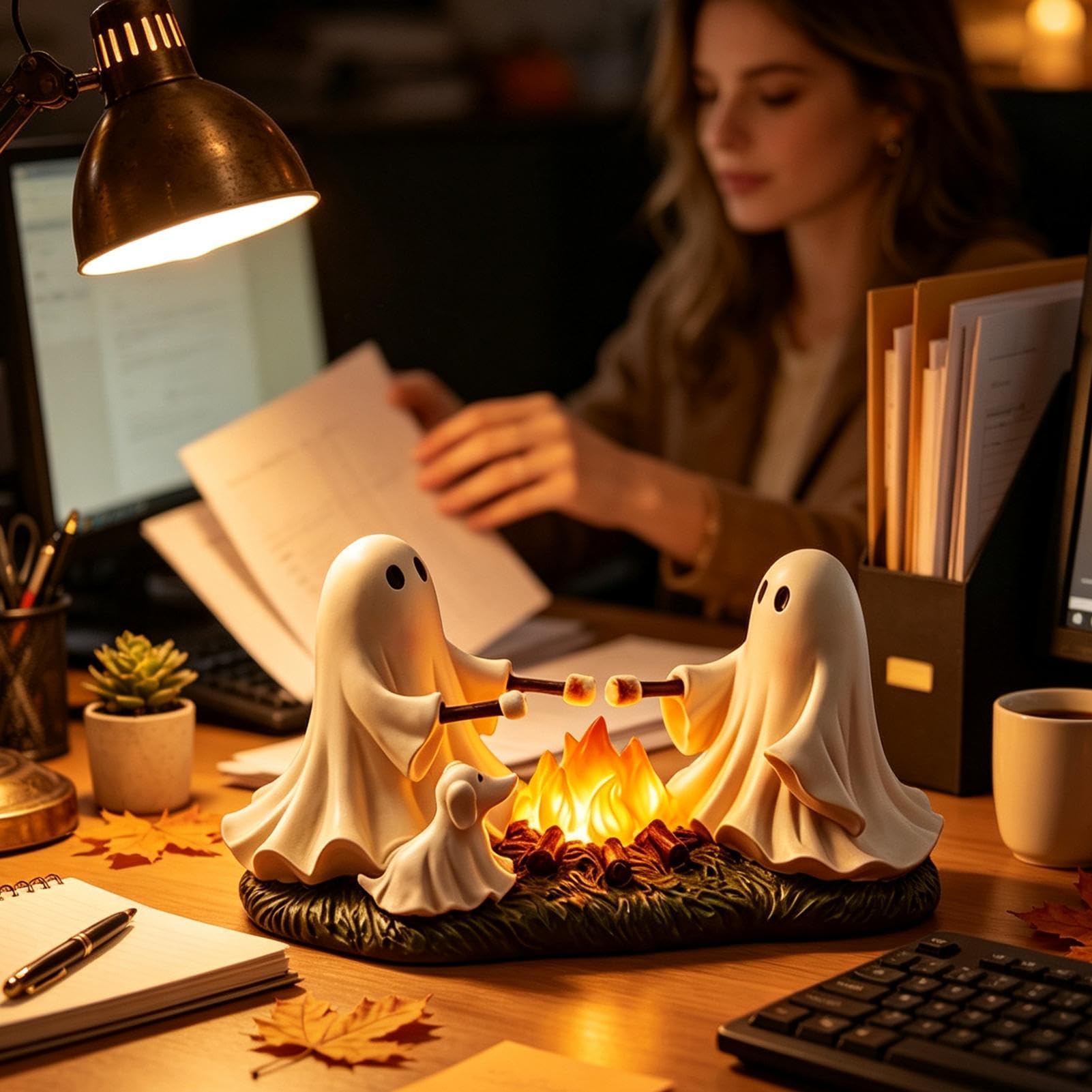 Estatuilla De Decoraciones De Halloween - Estatua Fantasma De Resina Espelu