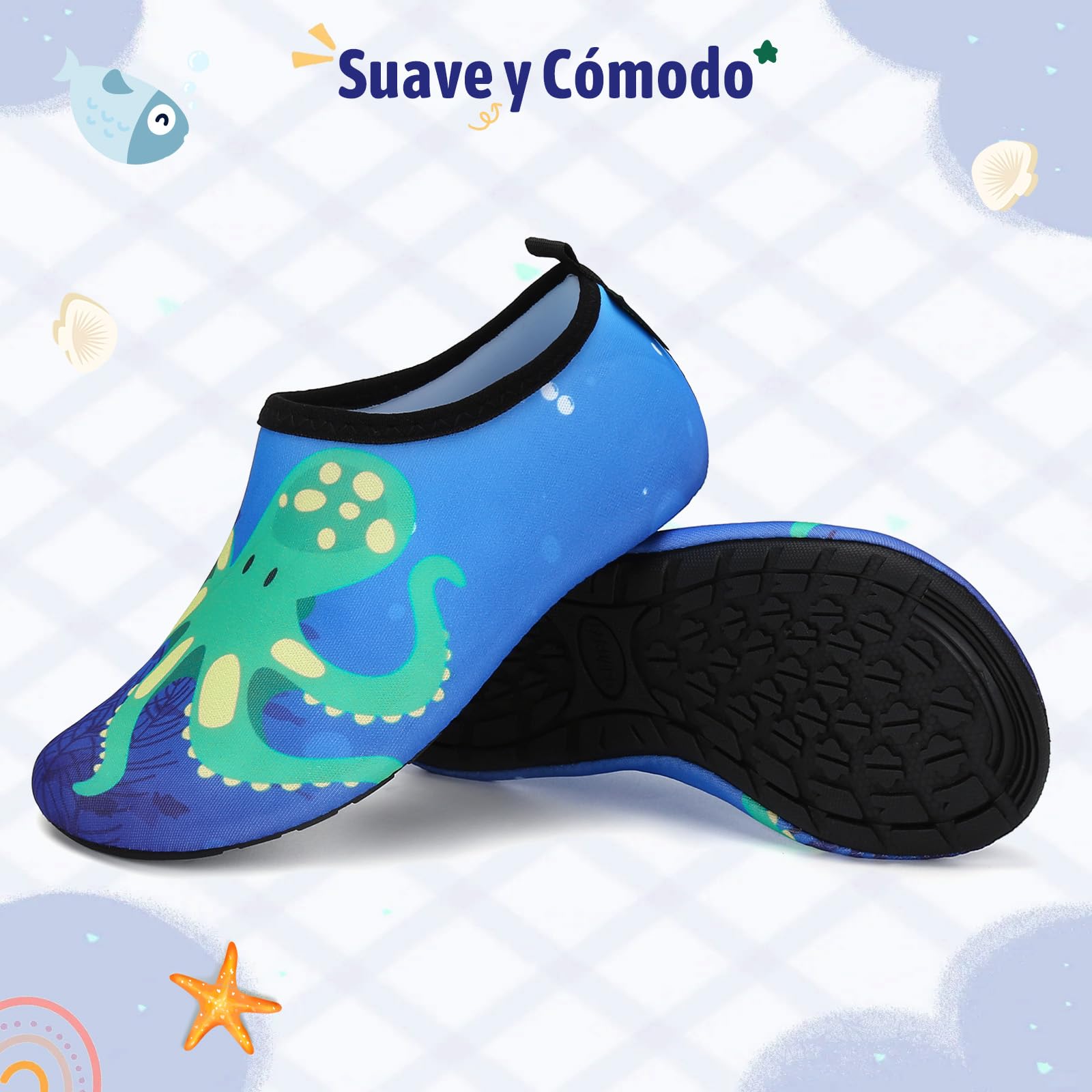 SAGUARO Unisex-Niños Escarpines Deportes acuáticos, Talla 20-37