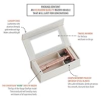 Vista 2 de VIKINGS BLADE Maquinilla de afeitar de seguridad de doble filo + 5 cuchillas de acero suecas + estuche de lujo. Suave, reutilizable, reciclable