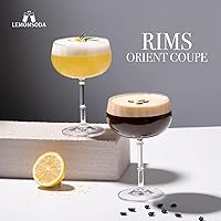 Vista 7 de LEMONSODA Rims Orient-Coupe - Copas de vino 100% cristal real, sin plomo, aptas para lavavajillas, 100% cristal, copa de cóctel de lujo, extra