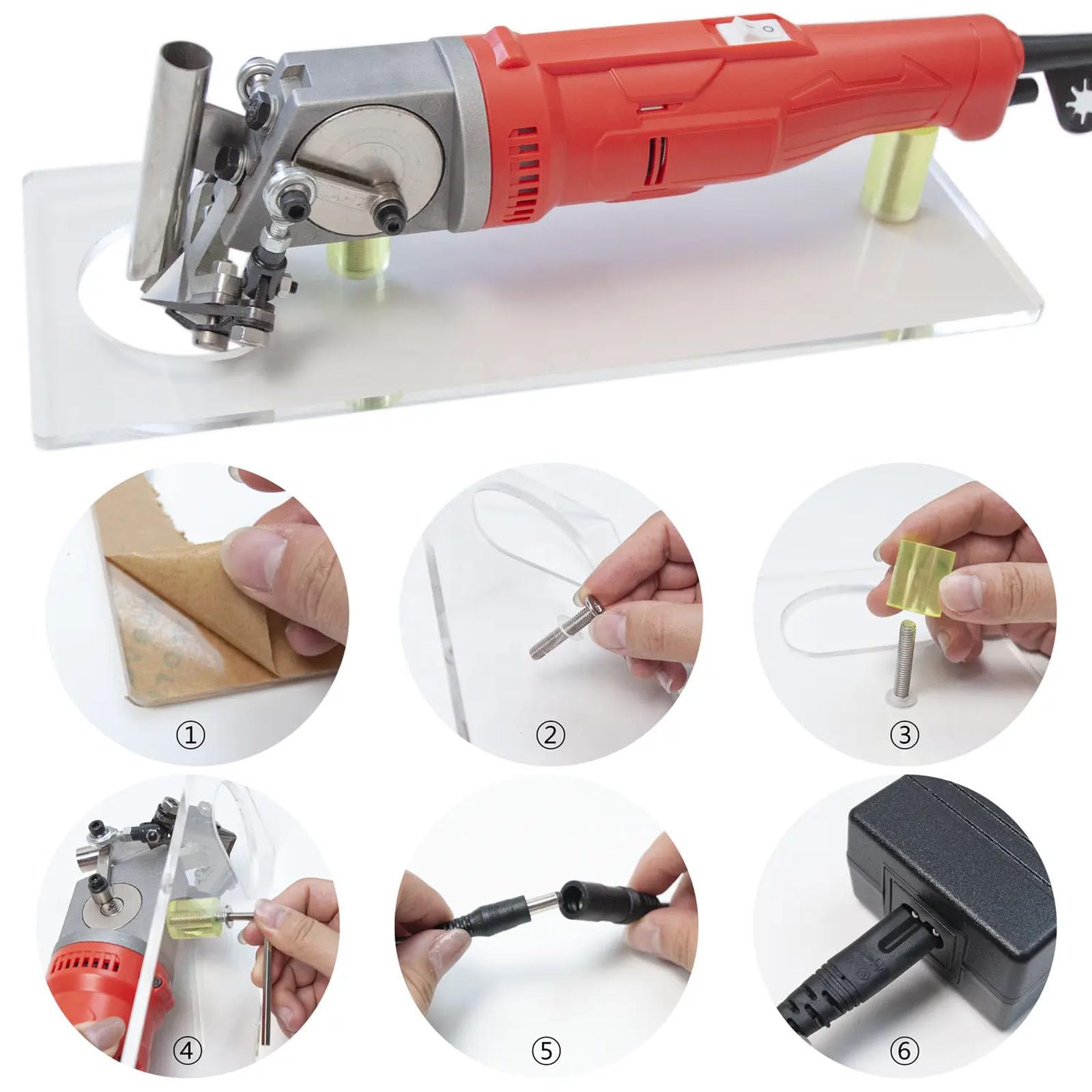 Tijeras para copetudo, ajustables, 3500 rpm, 120 W, tijeras de corte de mano para tallar alfombras y tela en estudio, herramienta potente y eficiente