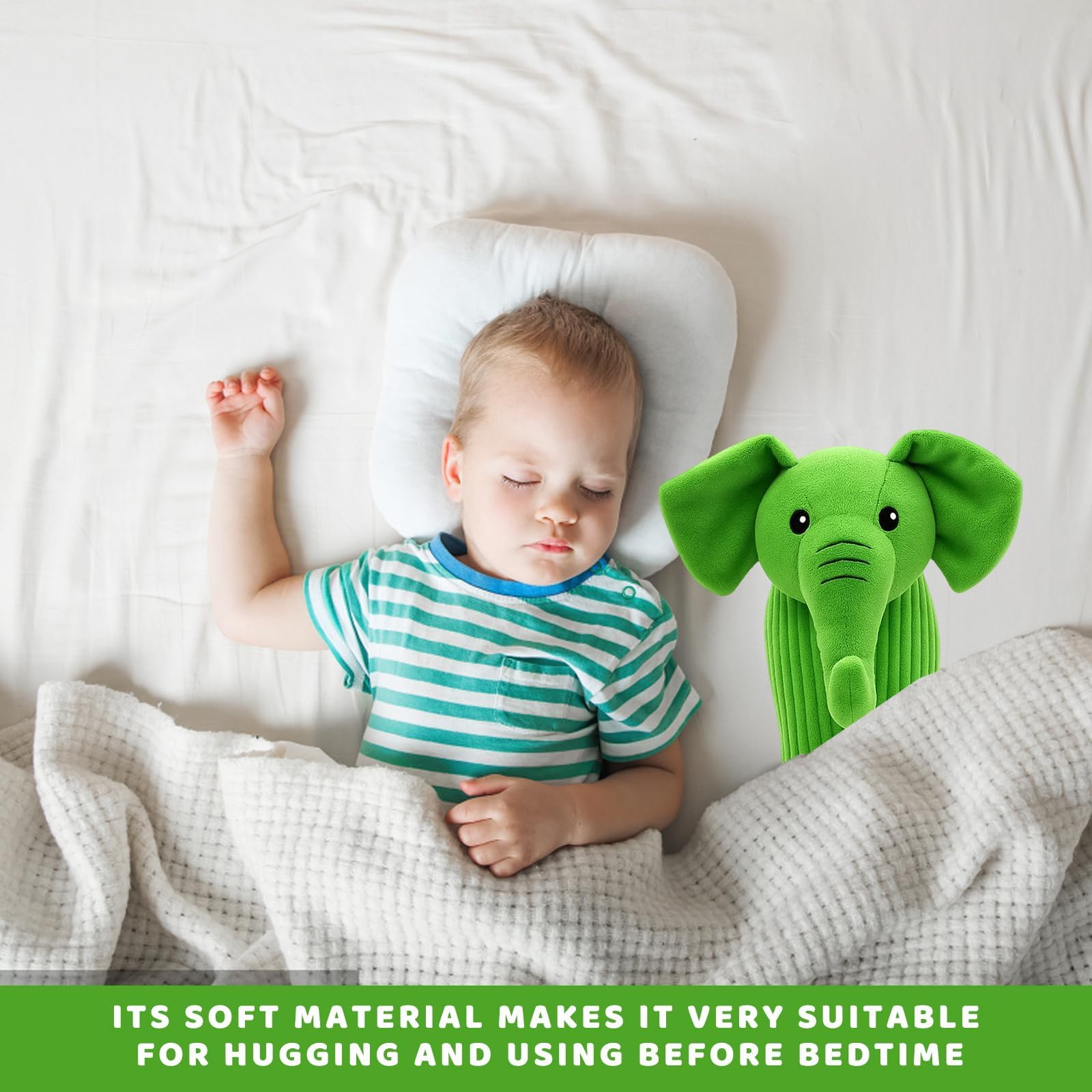 KBCYRT Italian Brainrot Plush, Green Elephant Brainrot Toys - Image 4