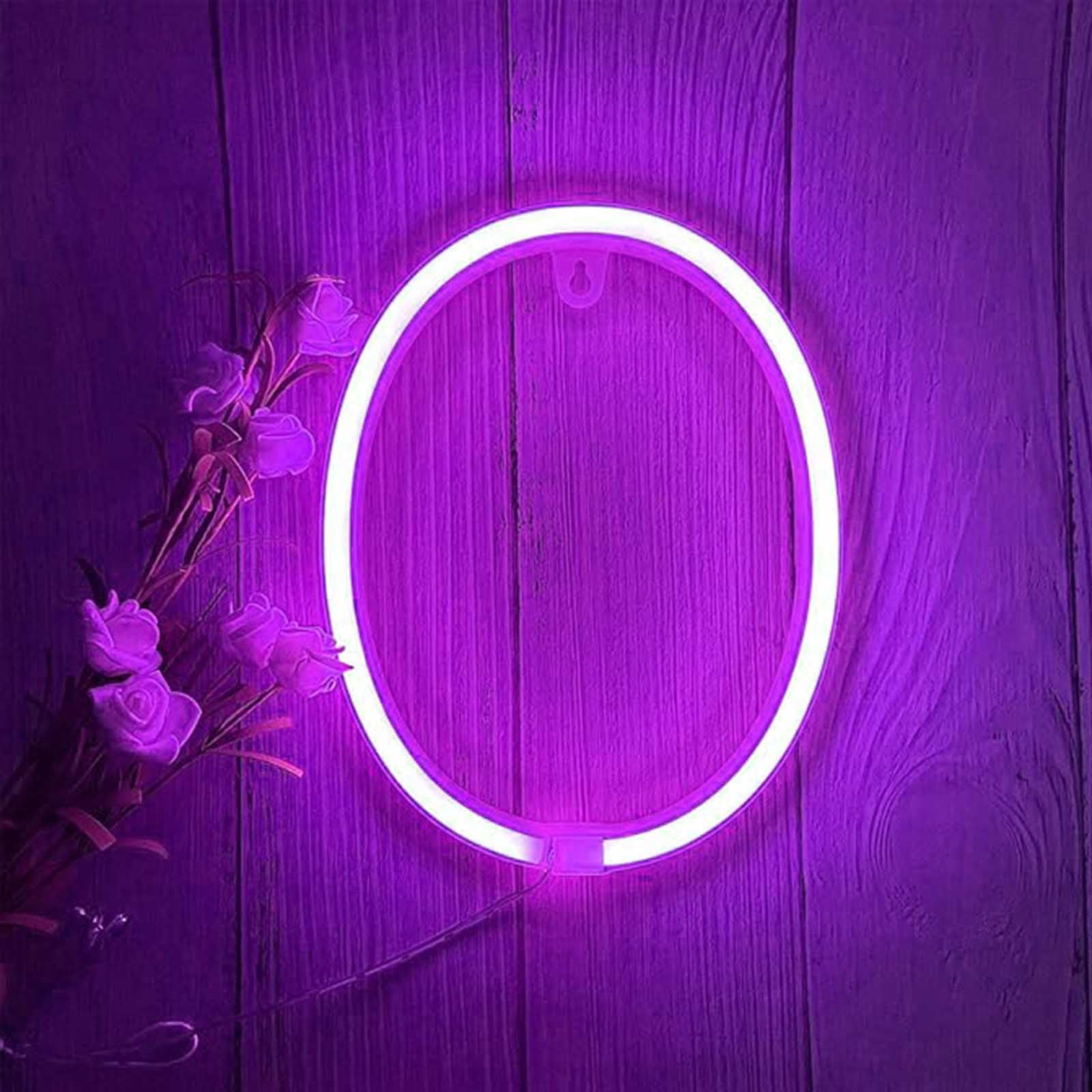Custom Purple LED Neon Sign for Indoor/Outdoor Use - USB & Battery Powered Perfect for Wedding Receptions Bar Signs Party Backdrops Retail Displays and DIY Projects(Letters O) — image 1