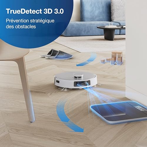 ECOVACS DEEBOT T20 Omni 6000Pa Robot aspirateur Laveur, Auto Levage de la serpillière, Nettoyage à l'eau Chaude et séchage, Vidage Automatique, détection d'obstacles 3D, réservoir d'eau 4L, Alexa/APP - 7