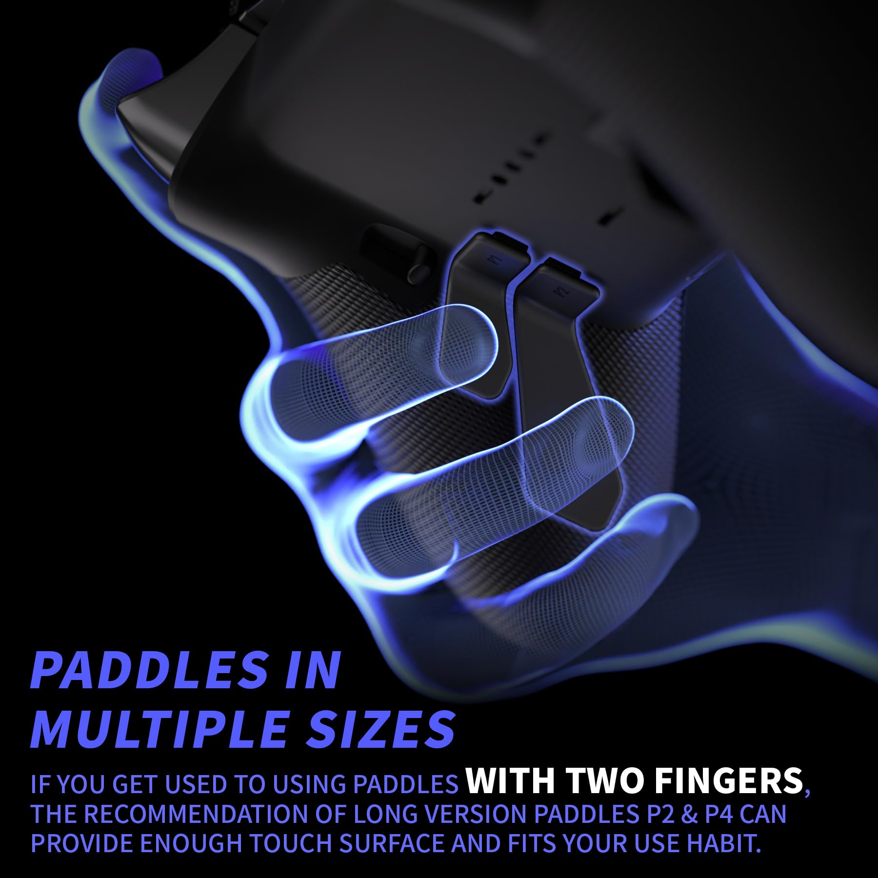 eXtremeRate Swift Paddles Metallo per Xbox Elite Series 2 Controller,6 Palette Levette Posteriori Tasti Pulsanti Intercambiabile per Xbox Elite V1/Series 2 Core Joystick-Nero