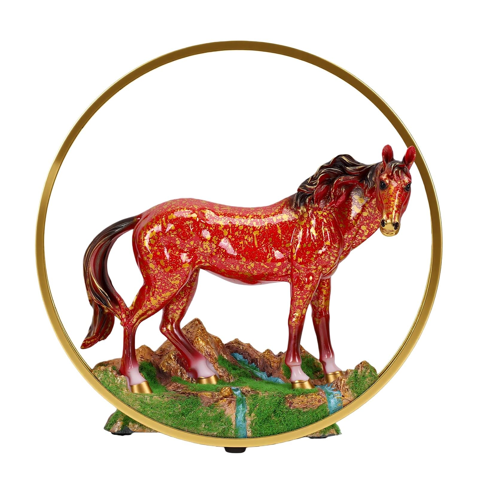 Ejoyous Figura Konia Dekoracyjna z żywicy 29,5 Cm Nowoczesne Biuro Domowe