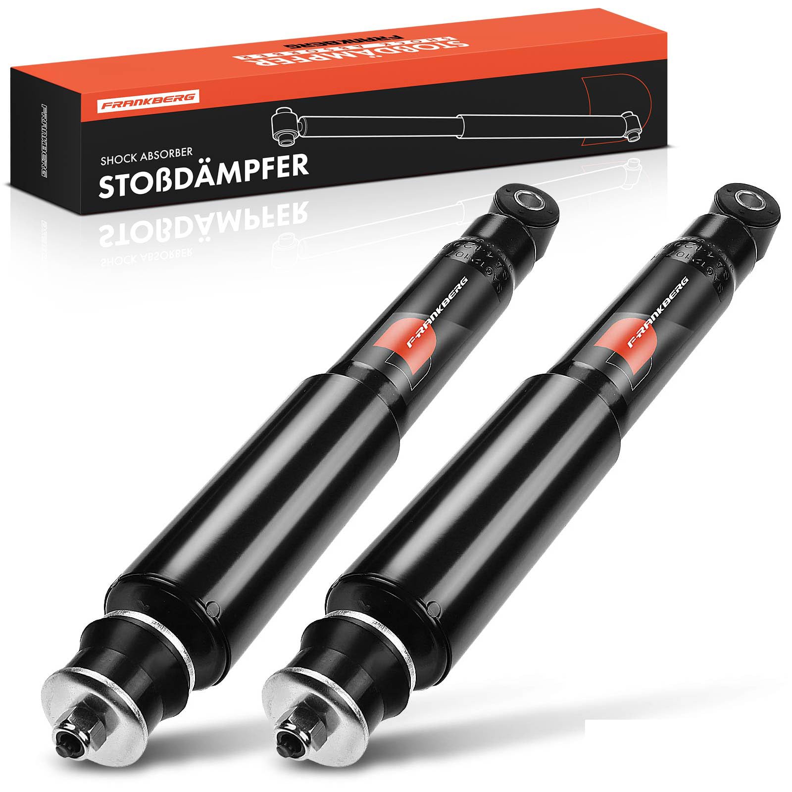 Frankberg 2 amortiguadores delanteros de 377 mm con presión de gas | Compatible con: Frontera B U99