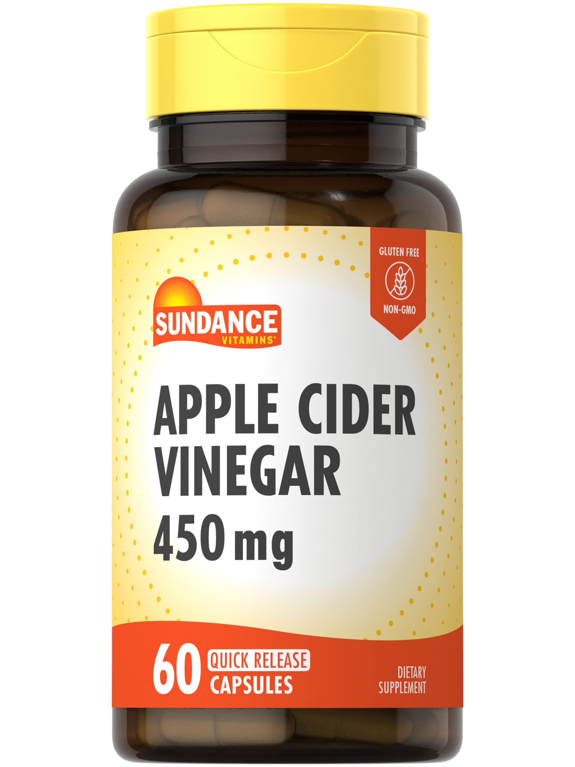 Sundance Apple Cider Vinegar Capsules | 450mg | 60 Count