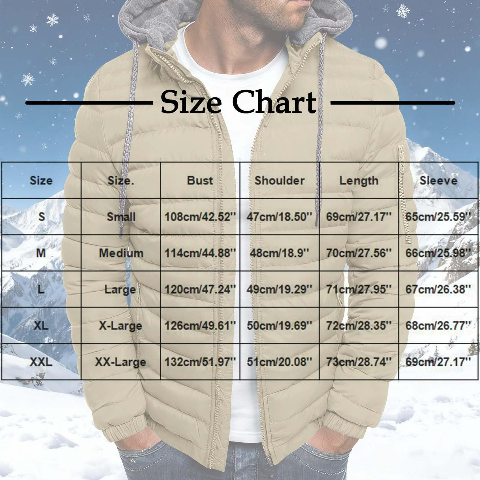 Daunenjacke Herren mit Kapuze Steppjacke Puffer Jacke Warme Outdoor Jacke Winterjacke Warm Pufferjacke mit Reissverschluss Winter Jacken Regular Fit Kapuzenjacke Freizeitjacke Einfarbig Herrenjacke