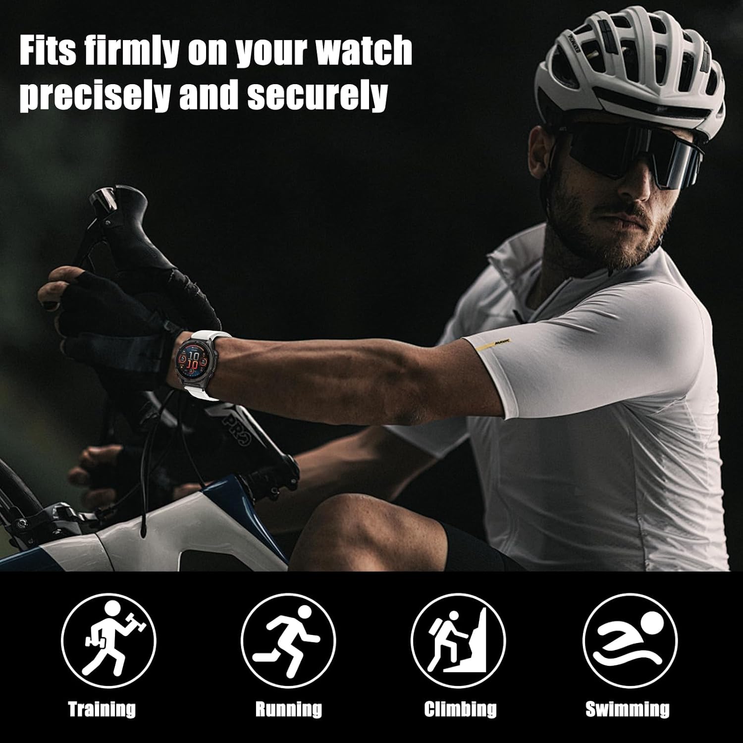 22mm Quickfit Nylon Watch Band Compatible with Garmin Fenix 8 Fenix E 47mm/7 Pro/7/6 Pro/6, Soft Loop Replacement Strap for Tactix 8 47mm/Instinct 3 E 45mm/Forerunner 970 965/Descent G2 G1/Epix/Approach S70 47mm/MARQ - Image 3