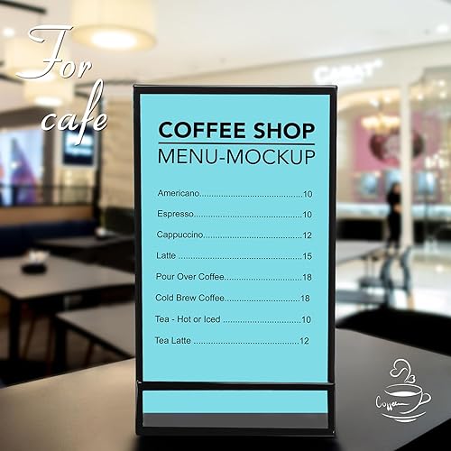 Miniatura 6 de Paquete de 12 marcos de acrílico transparente para números, soportes para letreros con soportes verticales y bordes para bodas, marcos de fotos,