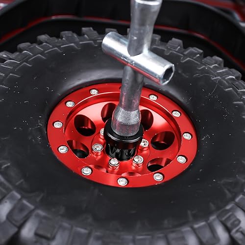 Miniatura 6 de Hobbypark Adaptador de tapa central de llanta de automóvil RC de aluminio para 110 RC Crawler Traxxas TRX4 Axial SCX10 90046 D90 Redcat Gen7 (negro)