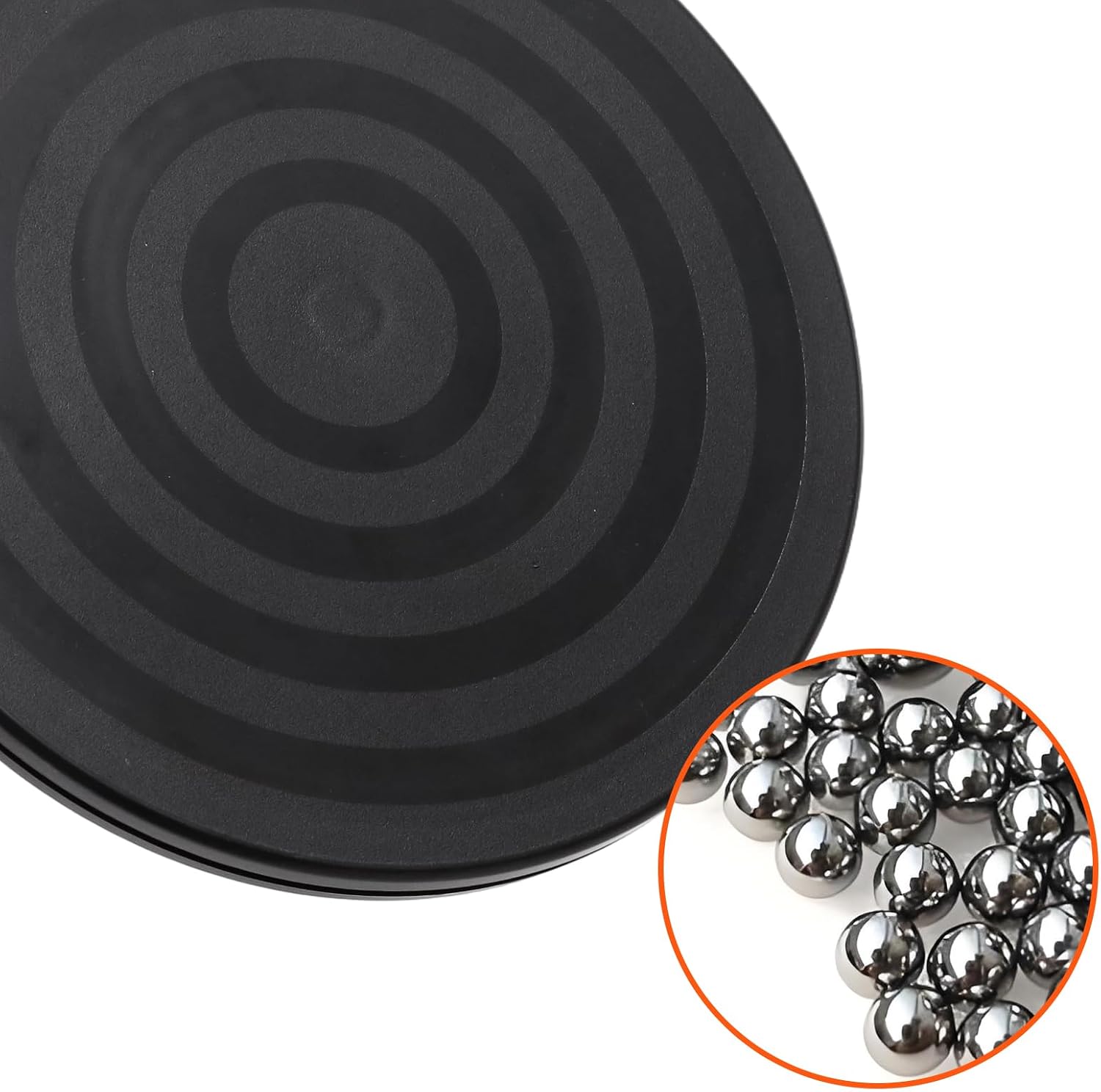 20cm / 8 Inch Black Lazy Susan Turntable, 360° Rotating Turntable Stand, with Steel Ball Bearings, for Table Top Model Base Monitor TV Rotating Plants Bonsai Tree Displays(1 Pcs) image 4