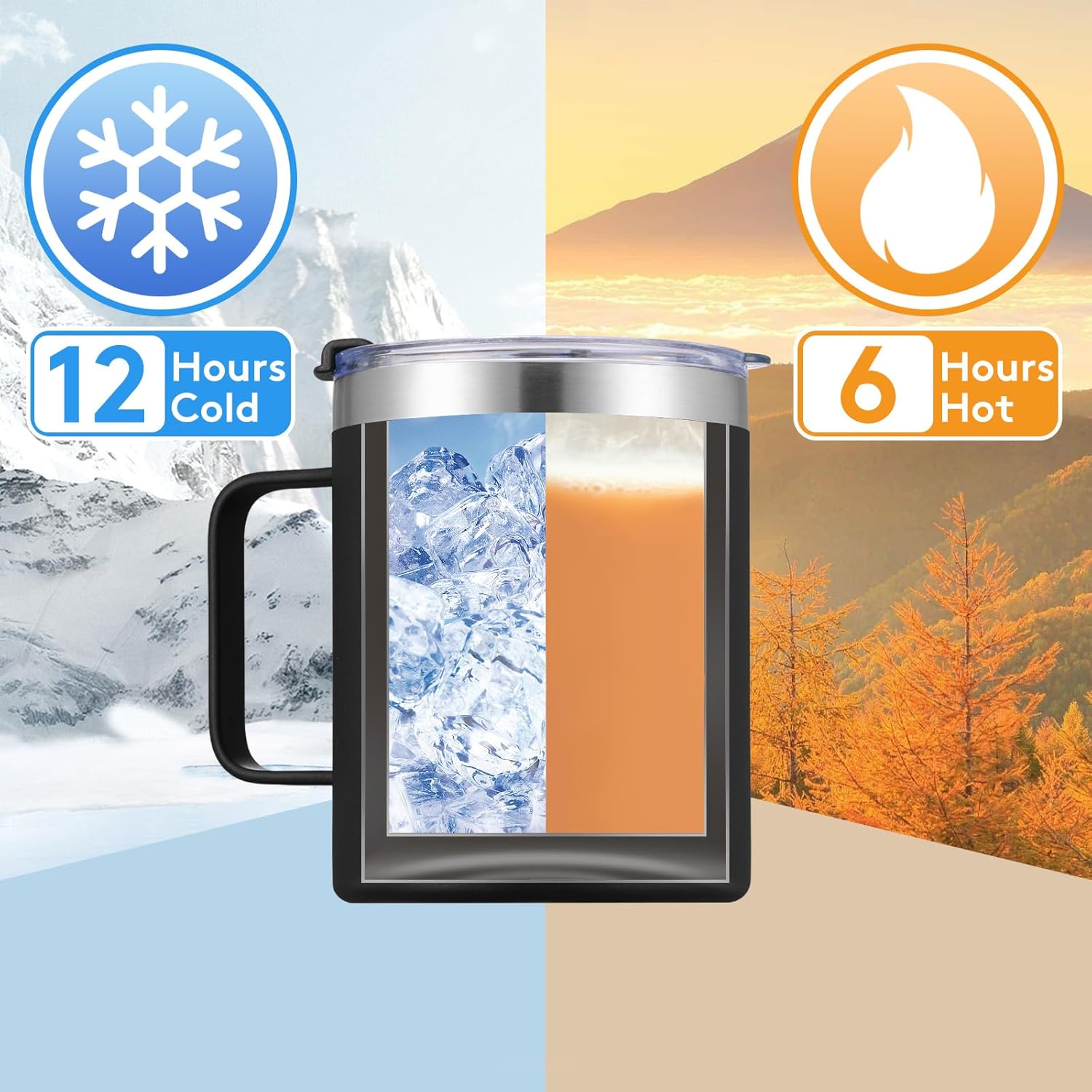 COMOOO Gifts For Men Women, Chaos Coordinator Funny Coffee Tumbler with Handle, 14oz Stainless Steel Coffee Mug Gift for Christmas, Birthday, Families, Boss, Friends, Coworkers,Dad, Mom - Image 4