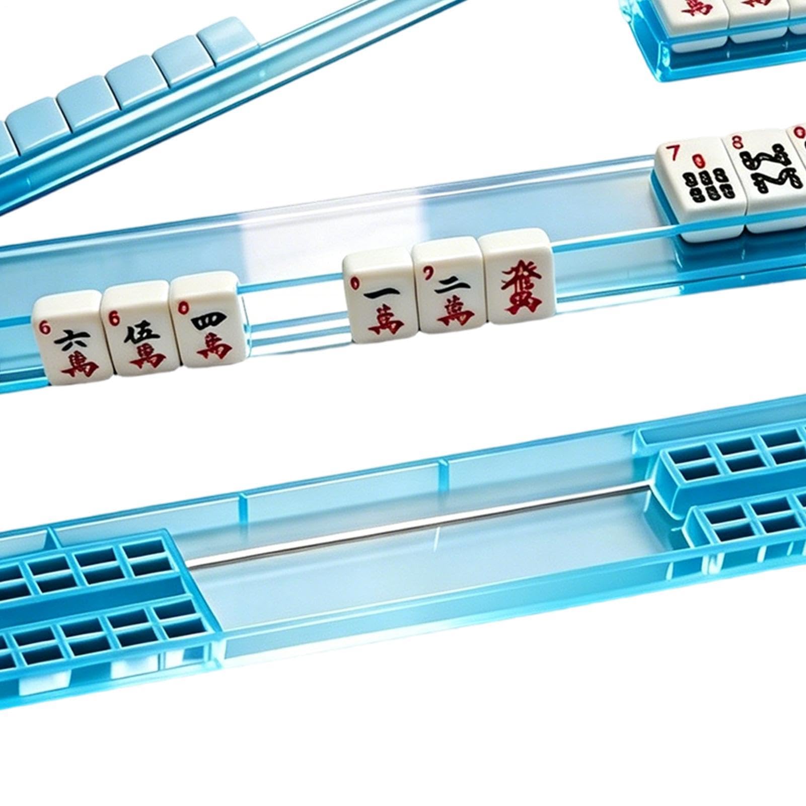 Mahjong-Ständer Schildpatt-Stil Acryl-Magnet-Schiebestab | Mahjong-Steine-Ständer für Partys, Familien, gemeinsame Spiele, Zugfahrten, Anfänger, Reisen, Spiel, Zuhause und