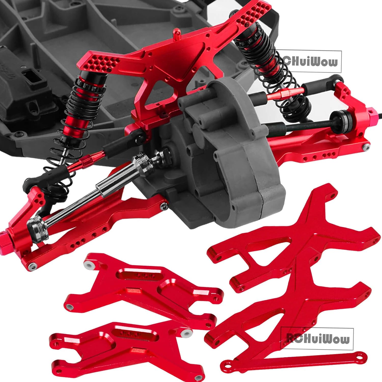 RCHuiWow アルミニウム Aアーム アップグレードパーツ 1/10 スラッシュ 2WD/スラッシュ 2WD VXL用 RC合金