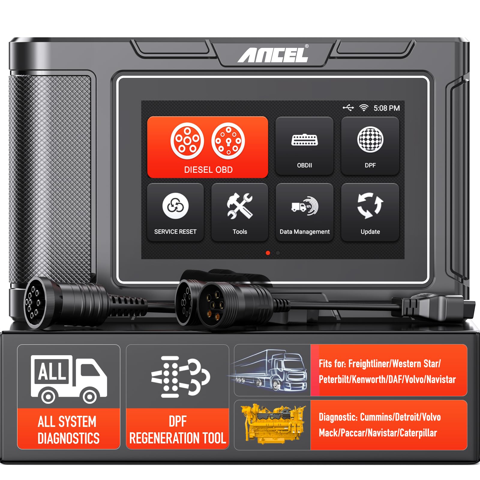 Buy ANCEL HD3300 Plus Heavy Duty Truck Scan Tool with DPF Regen, All