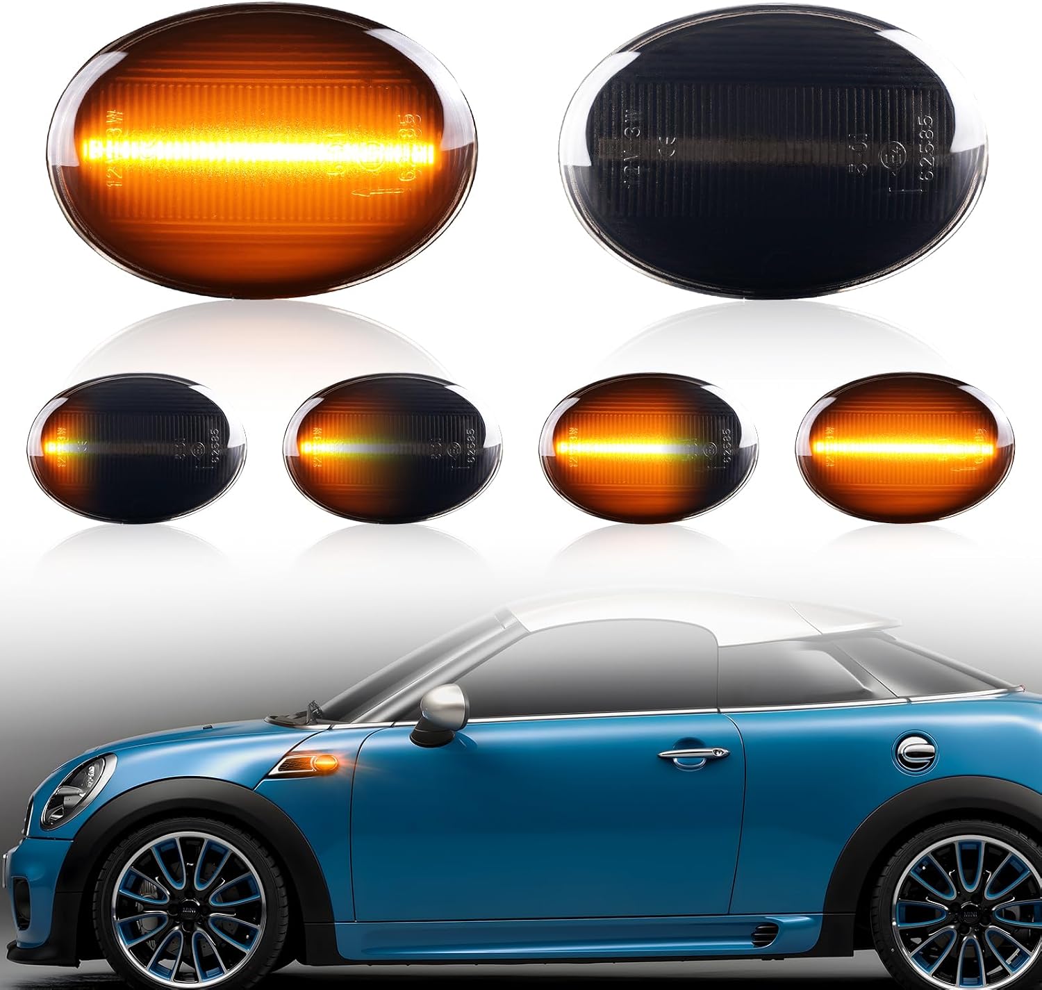 Amazon.co.jp: GemPro ミニR55 R56 R57 R58 R59 LED サイドマーカー BMWクラブマン ワン クーパー ...