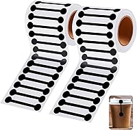 Vista 1 de Teling 2 Rollos 1000 Piezas Cinta Evidente de Manipulación 2.75 x 0.5 Pulgadas Pegatinas Calcomanías a Prueba de Manipulación Cinta en Blanco