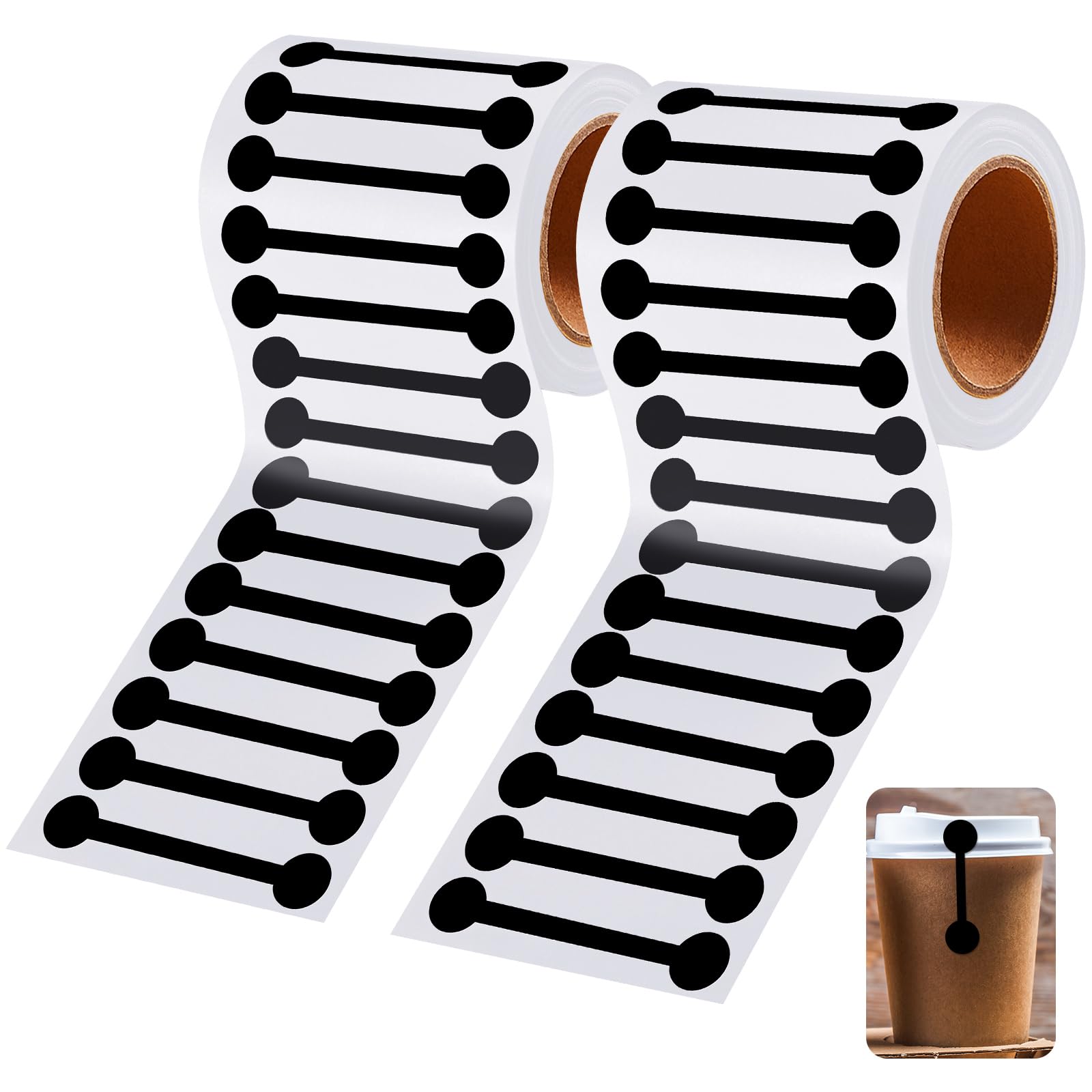 Teling 2 Rolls 1000 Pcs Tamper Evident Tape 2.75 x 0.5 Inch Tamper Proof Stickers Decals Evident Blank Tape Resistant Stickers for Food Drink