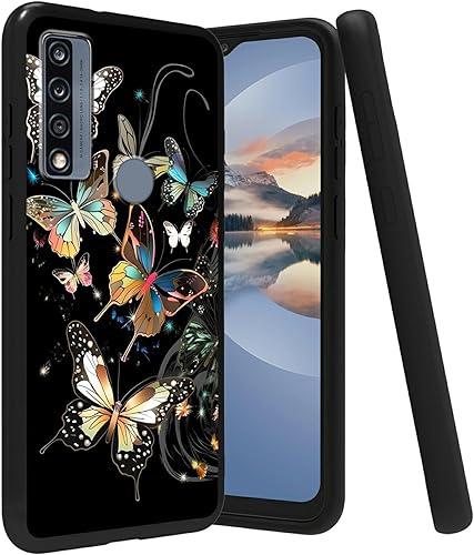 HEAKIERG Funda para teléfono TCL 4X 5G de TPU suave para mujeres y hombres, funda híbrida de protección contra caídas a prueba de golpes para TCL 4X