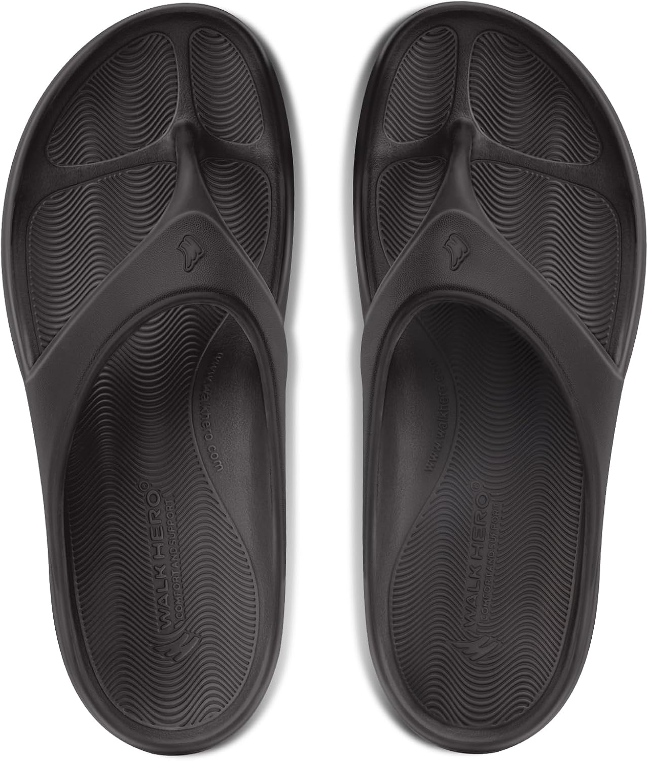 Mens Arch Support Flip Flops with Cushion & Non-Slip Sole, Beach Sandals Slip On Indoor Outdoor