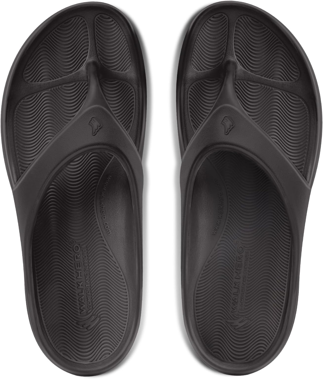 Walkhero Flip Flops for Men - Sandals Men with Arch Support, Non-Slip Sole, Durable, Cushioned Beach Sandals for Indoor & Outdoor