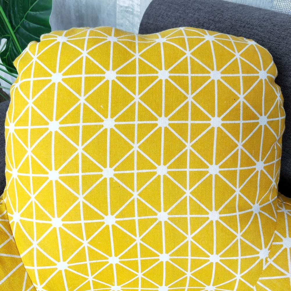 vctops Bohemian Printed Bed Rest Pillows Soft Stuffed Sitting Support Bed Pillow with Arms for Comfort While Reading and Relaxing Grid Yellow 58X40X25CM : Home & Kitchen