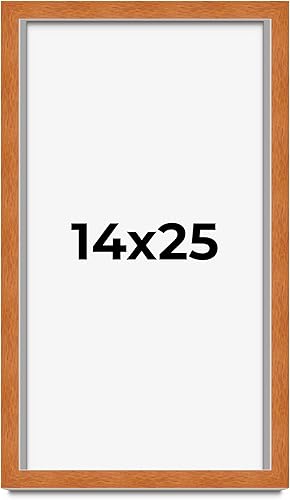 Miniatura 239 de Marco marrón de 18 x 24 pulgadas, marco de madera maciza de nuez de miel, ancho de moldeo de 0.875 pulgadas, profundidad de rabo de 0.875 pulgadas