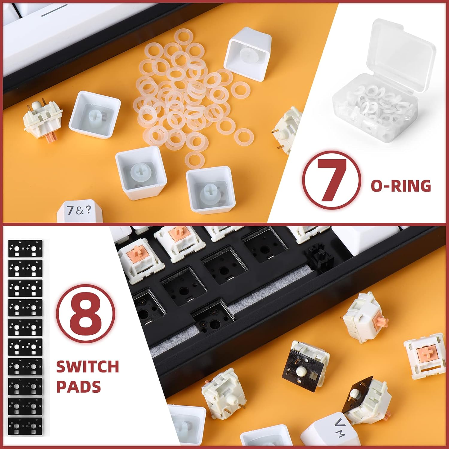 RUNJRX Keyboard Lube Kit JRX 205G0 0.53oz/15g, Switch Pad for PCB,Switch Film for MX Kailh,Keyboard Tools with Keycap Puller