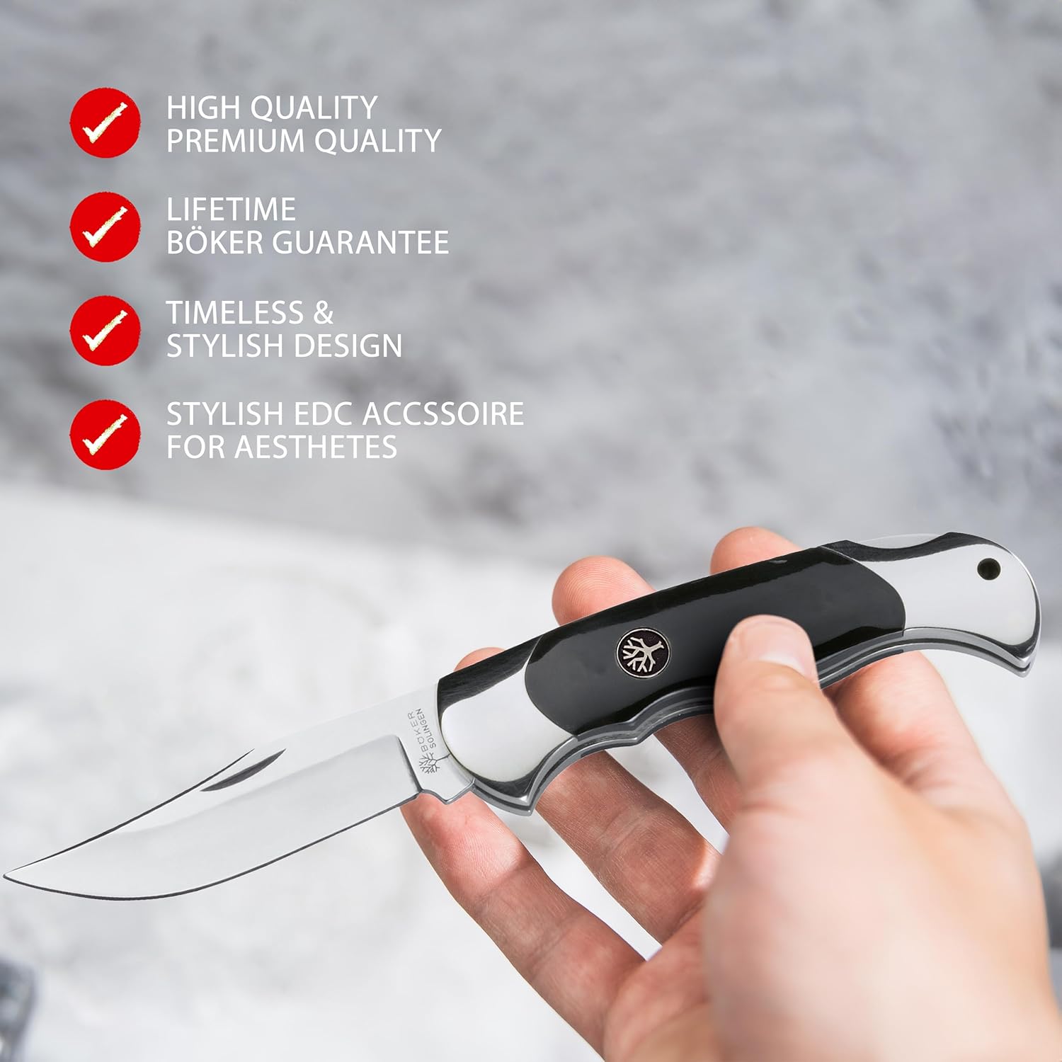 Boker Rosewood Lock Blade Pocket Knife