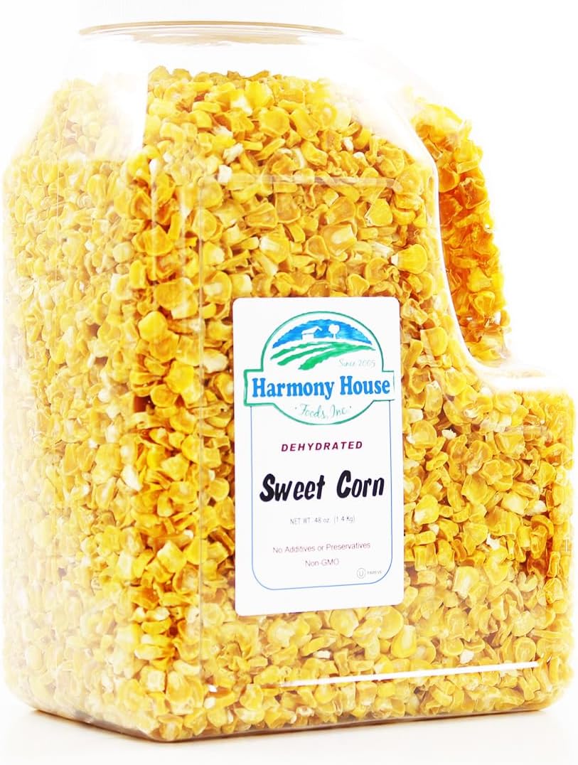 Harmony House Foods, Dried Corn, Whole, 48 Ounce Gallon Size Jug