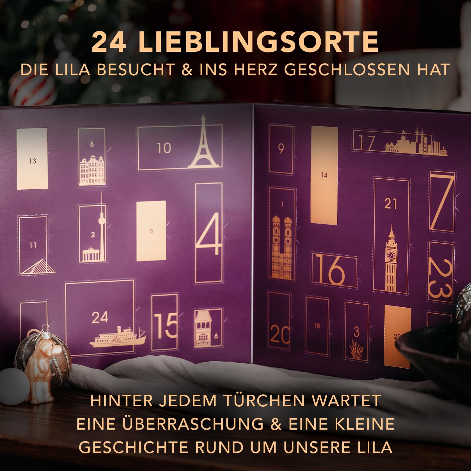 Adventskalender 2026 für Hunde und Welpen – Premium Hundeadventskalender mit 24 Türchen, Hundeleckerlis, limitierten Produkten und Klassikern von LILA LOVES IT