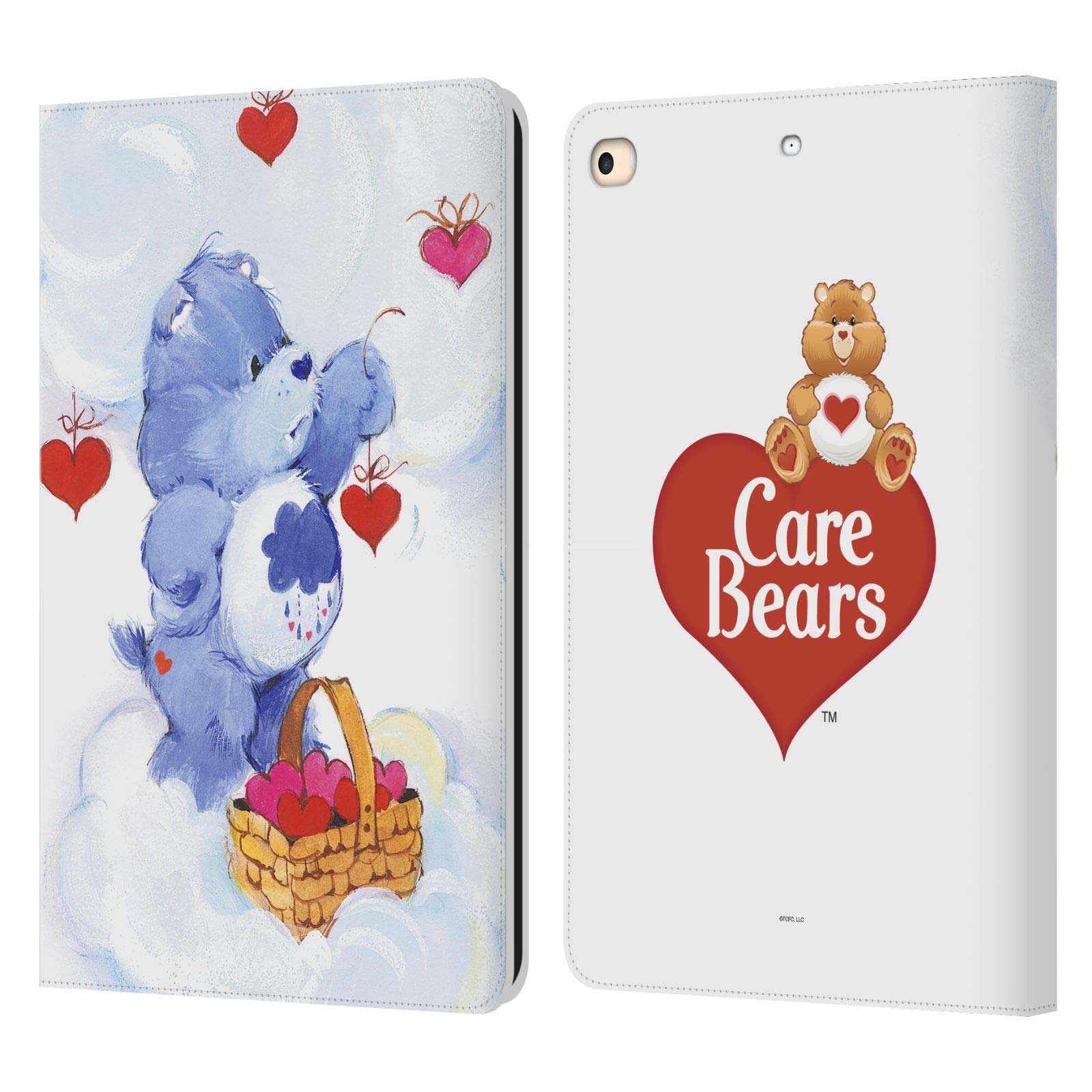 Étui portefeuille en cuir Care Bears Grumpy pour Apple iPad 9.7 2017 2018