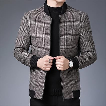 Amazon Co Jp Yfqhdd ウールブレザーメンズ秋と冬のカジュアルな黒人男性の秋と冬のウールのコート Color A Size 180 Code ファッション