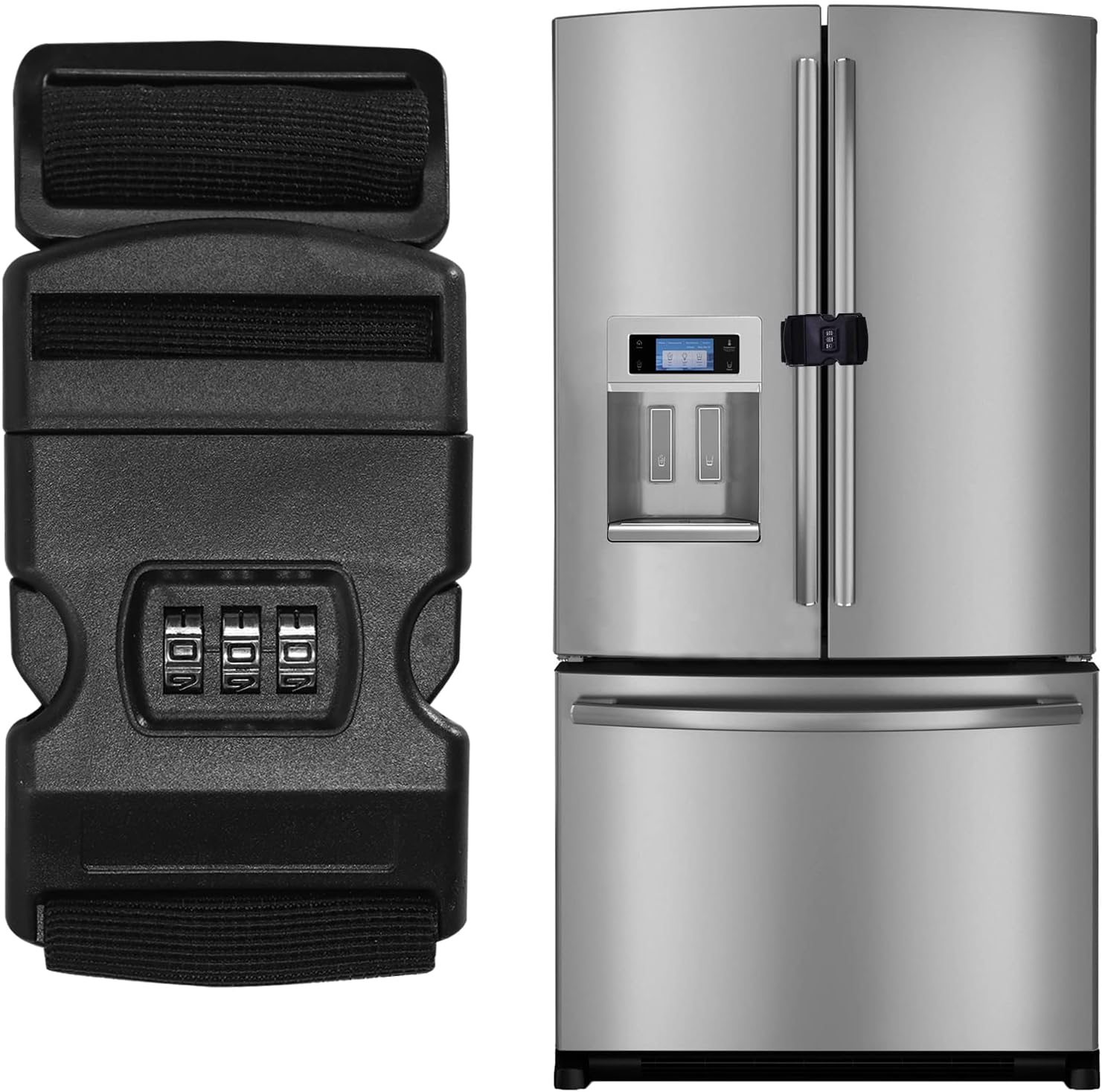 2 Packs Refrigerator Lock, Strap Fridge Lock Latch for Baby