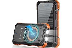 10000mAh Solar Power Bank 49800, Wireless Portable Fast Charger