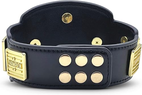 Miniatura 6 de FANTASYJOCKS Cinturón de campeonato de fútbol de fantasía en miniatura: 13 pulgadas de largo, Negro/Oro