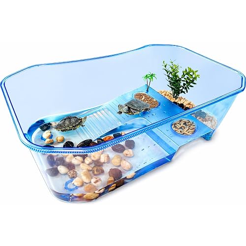 Rypet Turtle Tank Aquarium - Reptile Habitat, Turtle Habitat, Reptile
