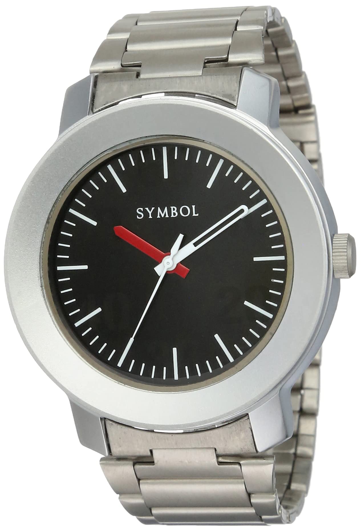 Amazon Brand - Symbol Men Stainless Steel Analog Black Dial Watch-Az-Sym-Ss21A-04A, Band Color-Silver (B08ZJ8STZQ) Amazon Price History, Amazon Price Tracker