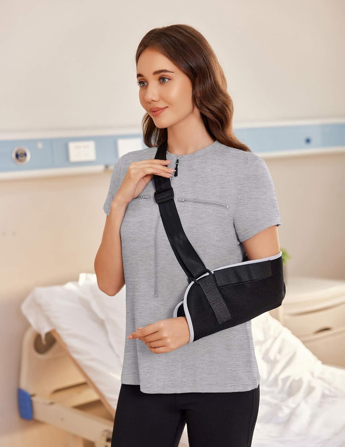 Deyeek Chemo Shirts for Port Access Women 2 Side Snap Short Sleeve Shoulder Surgery Rotator Cuff Dialysis Recovery Shirts - Image 6