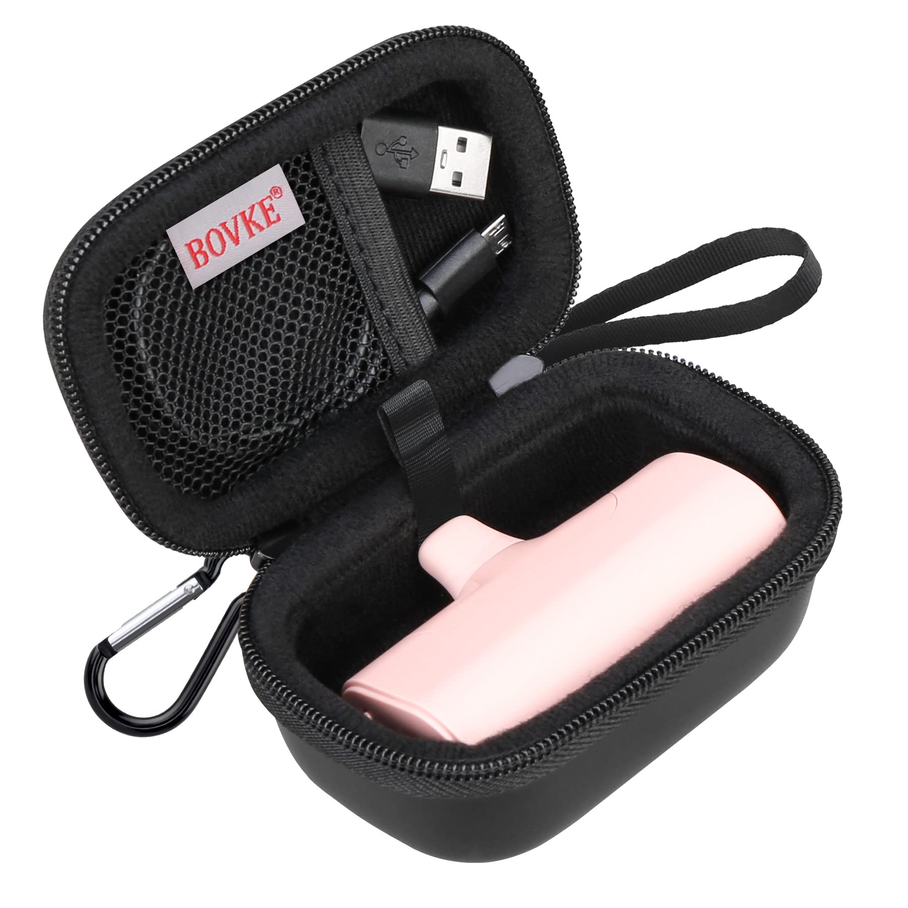 BOVKE Custodia Da Viaggio Per Power Bank IWalk 4500mAh/3350mAh - Protettiva E Portatile (Nera)