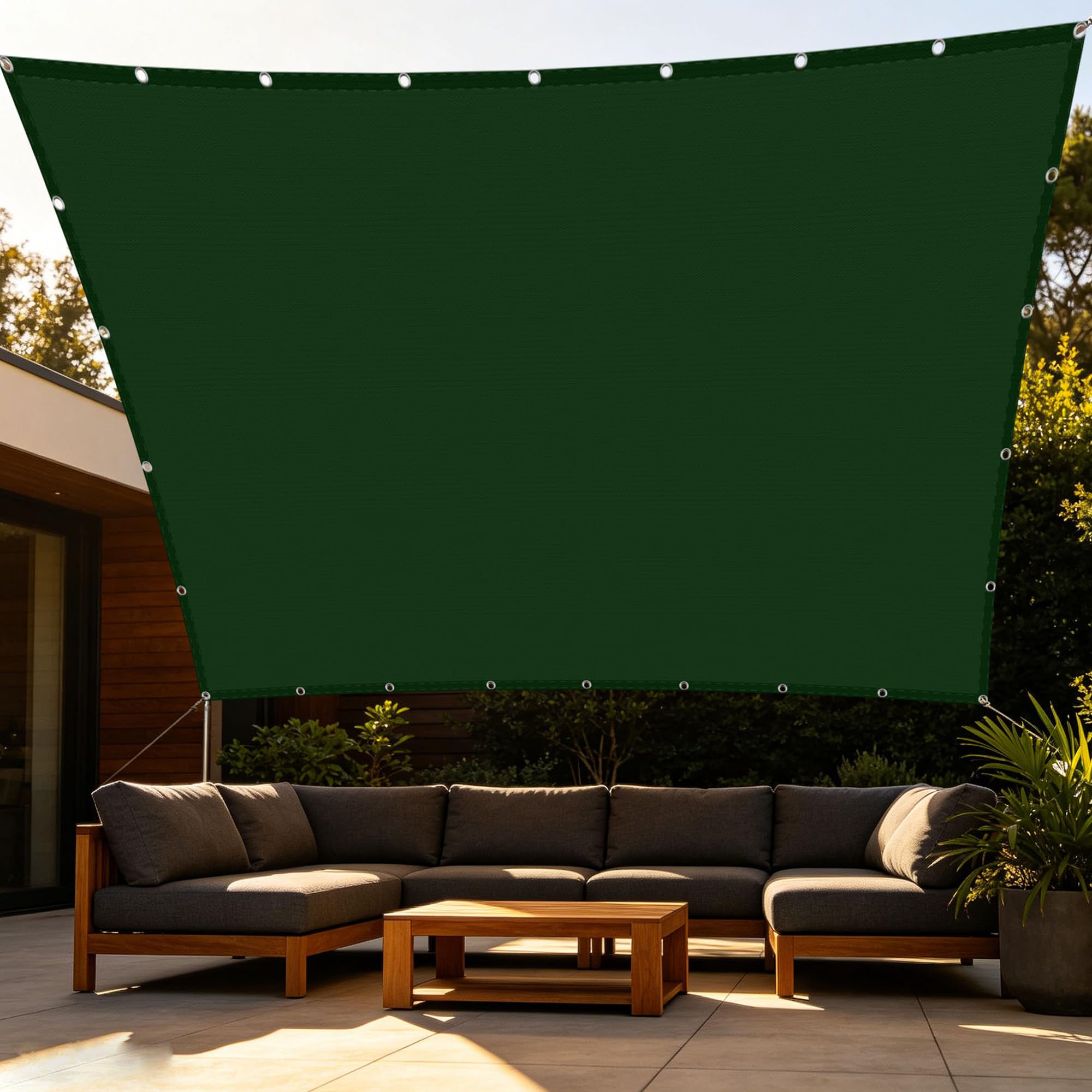 Voile d'ombrage 140 x 250 cm imperméable antidéchirure pour balcon et terrasse