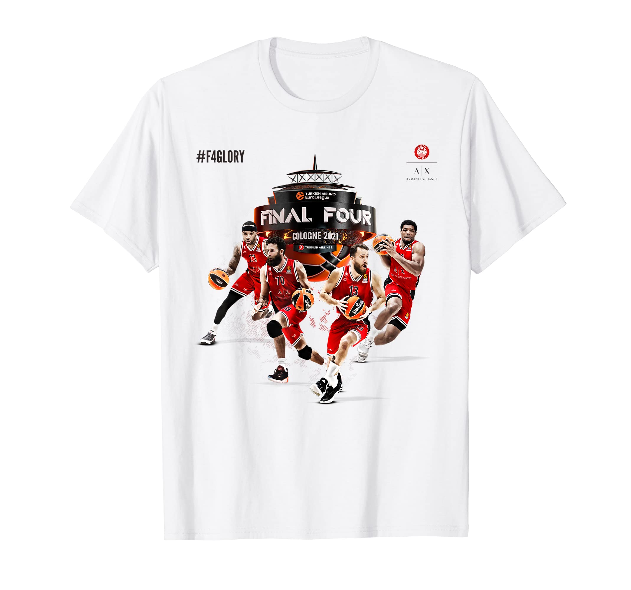 Final Four 2021 - AX Armani Exchange Milan Camiseta : Amazon.es: Moda