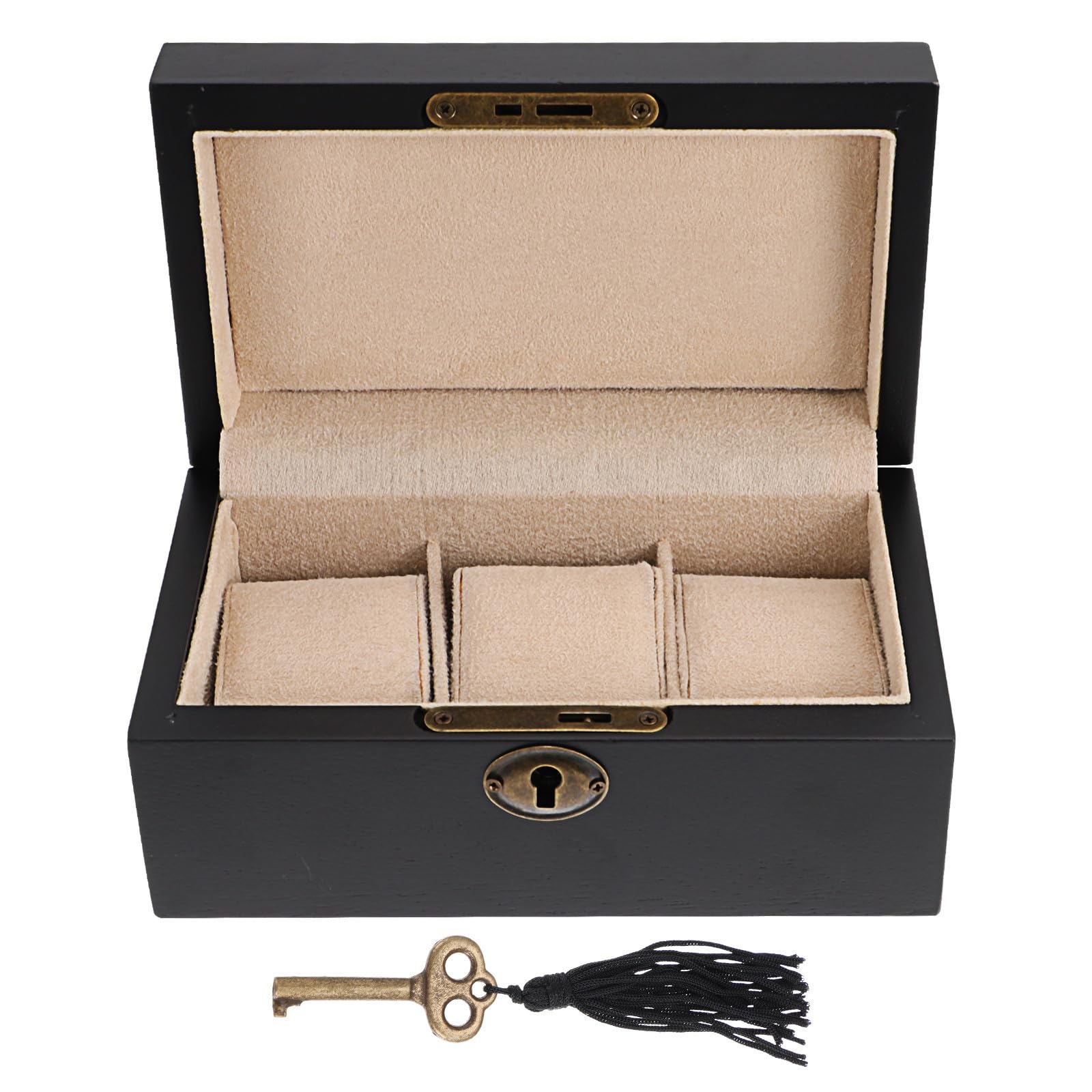 Tofficu Caja de Almacenamiento de Relojes de Madera Negra para Joyas