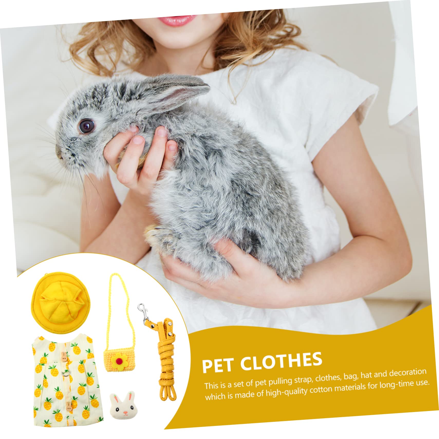 POPETPOP 3sätze Kaninchen Geschirr Mit Und Süßem Outfit Für Kleine Haustiere Warmer Und Dekoration Für Ausflüge Und Feiertage