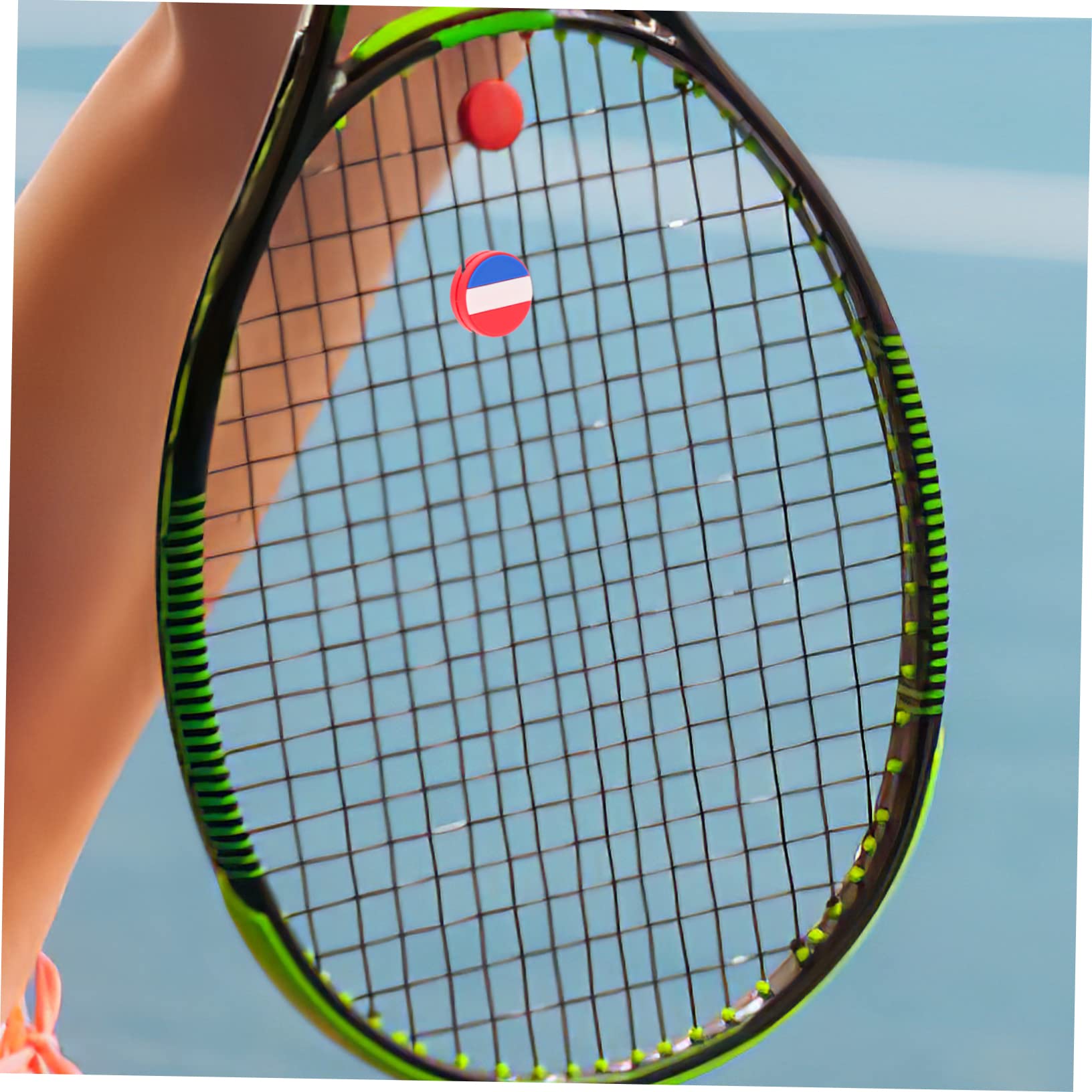 HANABASS Silicone Tennis Racket Vibration Dampener Flag Pattern for Racket Damping Supplies